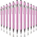 Ballpoint Pen with Stylus Tip, Soft Touch Click Metal Pen, 1.0mm Medium Point, Black Ink, 12 Count(Light Purple) by TinyTreasures Baby Boutique