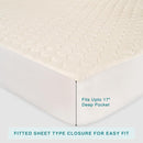 FABDREAMS Organic Quilted Mattress Protector King Size | Mattress Pad | Mattress Cover| Naturally Breathable | Noiseless| Fits up to 17" Deep Pockets| Temperature Regulating | Ivory by TinyTreasures Baby Boutique