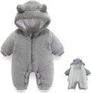 Newborn Baby Bear Outfit Suit Girls Boys Fleece Jumpsuit Romper Hooded Winter Snowsuit Clothes by TinyTreasures Baby Boutique