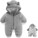Newborn Baby Bear Outfit Suit Girls Boys Fleece Jumpsuit Romper Hooded Winter Snowsuit Clothes by TinyTreasures Baby Boutique