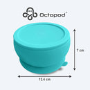 Octopod Silicone Baby Suction Bowl With Lid - Toddler & Baby Bowls, Baby Food Containers, Spill Proof Bowls For Toddlers, Suction Baby Bowls With Lids, Food Grade Silicone Bowls For Babies (Turquoise) by TinyTreasures Baby Boutique