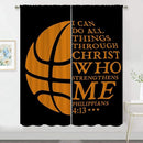 Basketball Blackout Curtains for Boy Girl Room Darkening Decor,Sport Theme and Motto Dark Background Bedroom Living Room Home Rod Pocket Thermal Insulated Window Curtain/Drapes Panel,72x63 Inch… by TinyTreasures Baby Boutique