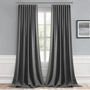 MIULEE Back Tab Grey Blackout Curtains 96 Inch Long 2 Panels Set for Living Room Bedroom, Rod Pocket/Pinch Pleated Long Thermal Insulated Room Darkening Light Blocking Floor to Ceiling Curtains/Drapes by TinyTreasures Baby Boutique