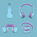 LilGadgets Connect+ Wired Kids Headphones for School with Mic, Volume Limited & Noise Reduction, On-Ear Headset with Cord, SharePort Technology for Multiple Kids & SoftTouch Padding, Blue/Purple by TinyTreasures Baby Boutique