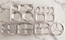 Korean Stainless Steel Divided Plates, Food Grade 304 Tray for Kids, Teens, Adults, Picky Eaters, BPA Free, 6 Sections, Diet Portion Control, Serving Platter, Dinner Snack, Set of 2 by TinyTreasures Baby Boutique