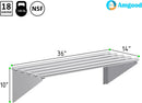 AmGood 14 in. x 36 in. NSF Stainless Steel Tubular Wall Shelf | Heavy-Duty Metal Shelving for Appliances & Equipment | Ideal for Kitchen, Restaurant, Garage, Laundry, Utility Room by GreenHaven Gardens
