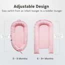 Infant Lounger, Baby Nest Cover for Baby Girls & Boys, Newborn Essentials for Baby 0-18 Months, 100% Cotton Breathable(Misty Rose) by TinyTreasures Baby Boutique