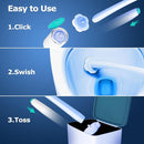 Disposable Toilet Brush: Toilet Bowl Brush and Holder Set with 40 Wand Refills, Upgraded Handle, 2X Cleaners, Toilet Cleaning System with Storage Caddy for Sink, Bathtub, Floor, Drain (Green) by CozyNest Decor