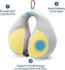 MOOB Kids Travel Pillow for Car Seat Kids U-Shape Travel Neck Pillow Support Children Stroller Pillow Grey Yellow by TinyTreasures Baby Boutique