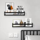 Gneric Floating Shelves for Wall, Black Nursery Book Shelves, 23.6 inch Kids Bookshelf, Wall Shelves for Living Room Bedroom Decor,Kitchen Spice Rack,Bathroom Storage Rack by CozyNest Decor