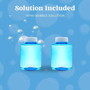 JOYIN 2 Bubble Guns with 2 Refill Solution (10 oz Total), Bubbles Maker, Blower for Kids, Toddlers, Outdoors Activity, Birthday Gift, Easter Basket Stuffers (Yellow+Orange) by TinyTreasures Baby Boutique