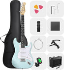 DONNER DST-80 Electric Guitar 39” Beginner Electric Guitar Kit with Amp, Classic SSS Pickup Complete with Gig Bag, Tuner, Capo, Strap, Picks, and Free Online Lessons by TinyTreasures Baby Boutique