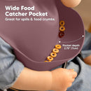 KeaBabies 2-Pack Silicone Baby Bibs for Eating - Sturdy Food-Grade Silicone Bibs for Babies Girl, Boy, Large Food Catcher, Clean & Put On Easily, Waterproof Toddler Feeding Essentials (Rocky) by TinyTreasures Baby Boutique