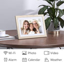 Dragon Touch Digital Picture Frame WiFi 10 inch IPS Touch Screen Digital Photo Frame Display, 32GB Storage, Auto-Rotate, Share Photos via App, Email, Cloud, Classic 10 White, XKS0001-WT-US2 by TinyTreasures Baby Boutique