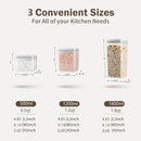 Pop Airtight Food Storage Containers Set with Lids, 6 Pcs Stackable One Button Opening Food Containers Kitchen Pantry Organization and Storage, BPA Free Stackable Cereal Container (0.5, 1.2, 1.8qt)*2 by TinyTreasures Baby Boutique