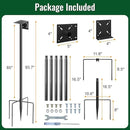 Bird Feeder Pole, 92in Adjustable Bird House Pole for Outdoors, Heavy Duty Smart Feeder Pole Mount Kit for Feeders, Birdhouse, Weather Station, Birdwatching by GreenHaven Gardens
