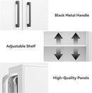 Wall Cabinet,Lockable Storage Cabinets with Adjustable Shelf,Locking Wall Storage Cabinet with Doors for Laundry Room,Home Office,White by CozyNest Decor