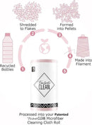 Fantasticlean Microfiber Cleaning Cloth Roll -75 Pack, Tear Away Microfiber Towels, 12" x 12", Reusable, Washable, Scratch Free, Ultra Absorbent Dish Rags for Car, Home, Garage or Shop (Pink) by CozyNest Decor