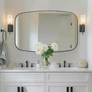 ANDY STAR 30x40” Black Bathroom Mirror, Oblong Vanity Mirror with Stainless Steel Metal Frame, Matte Black Oval Mirror for Over Sink, Modern Anti Rust Wall Mounted by CozyNest Decor