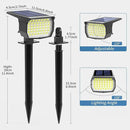 Solar Spot Lights Outdoor Waterproof IP65, 12 Pack Landscape Spotlights with 46 LEDs, 3 Modes Auto On/Off Solar Powered Flood Lights for Outside Pathway, Yard, Garden, Walkway (Cool White) by CozyNest Decor