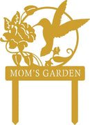 Personalized Metal Sign with Stake, Custom Hummingbird Garden Sign for Outdoor, Patio, Farmhouse Decoration, Lawn Yard Art, Bird Flower Garden Decor by CozyNest Decor