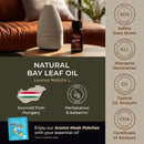 Gya Labs Bay Leaf Essential Oil for Diffuser - 0.34 Fl Oz - 100% Natural Bay Laurel Oil for Hair, Skin & Candle Making Scent by CozyNest Decor