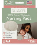 Natural Cotton Washable Nursing Pad, Essential for Newborn Care, Perfect Breast Pads for Leaking Milk, Nipple Pads for Nursing Newborns, Must-Have for Breastfeeding Moms (4 Pads per Package) by TinyTreasures Baby Boutique