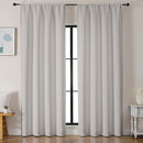 Simplebrand Ava Natural Blackout Curtains for Bedroom 90 Inches Long 2 Panels Set, Solid Privacy Energy Saving Living Room Window Treatment Curtains Blackout Drapes, W50 x L90 Inch, Natural by TinyTreasures Baby Boutique