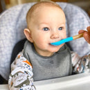 Avanchy Baby Fork Set, Bamboo and Silicone Spork Utensils, Toddler Baby Led Weaning Silverware Cutlery Flatware, Kids First Self Feeding by TinyTreasures Baby Boutique