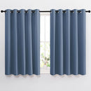 NICETOWN Bedroom Blackout Curtains and Drapes 54" L - Window Treatment Thermal Insulated Solid Grommet Blackout Draperies for Home Office (Stone Blue, 2 Panels=132" Wide) by TinyTreasures Baby Boutique