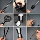 14-Piece Cocktail Shaker Set Bartender Kit with Black Stand, Bar Tool Set for Drink Mixing Bartending Kit Bar Sets Accessories: 750ml(25oz) Shaker, Jigger, Muddler, Cocktail Recipes (Black) by CozyNest Decor