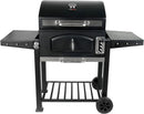 Grill Boss 24 Inch Charcoal BBQ Grill with Side Shelves, Built-In Thermometer, Black by GreenHaven Gardens
