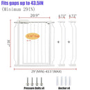 Walk Through Baby Gate 29-43.5 Inch Wide for Stairs Tension Pet Dog Gates Indoor for Doorways No Drilling Pressure Mounted Pet Gates for Kids by TinyTreasures Baby Boutique