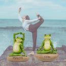 Garden Yoga Frog Decor Statues - 2 Pcs Figurines Statue Animal Decorative Sculptures Resin Garden Décor Meditation for Home 4.5 * 4 * 6 Inch by GreenHaven Gardens