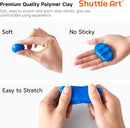 Shuttle Art Polymer Clay Kit, 50 Colors, Soft Oven Clay Kit, 19 Carving Tools and 10 Kinds of Accessories, Non-Stick, Non-Toxic, Ideal Gift for Kids by TinyTreasures Baby Boutique