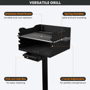 Stanbroil Charcoal Barbecue Grill for Outdoor, Heavy Duty Steel Park BBQ Grill with Stainless Steel Cooking Grate and Above/In Ground Post for Camping and Backyard by GreenHaven Gardens