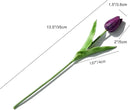 Mandy's Artificial Tulips 20 Stems Grape Purple PU Faux Flowers for Wedding Home Decor 13.5 Inch by CozyNest Decor