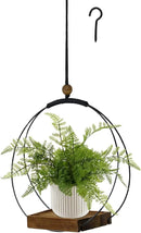 Hanging Planters for Indoor Plants, Black Plant Hanger Indoor with Sturdy Wood Base, Modern Boho Macrame Plant Hanger, Hanging Wall Ceiling Window Home Decor (Plants/Pots Not Included) by GreenHaven Gardens