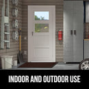 GORILLA GRIP 100% Waterproof All-Season WeatherMax Doormat, 47x35, US Designed Natural Rubber, Stain and Fade Resistant, Low Profile Indoor Outdoor Door Mats, Easy Clean Patio Mat, Coffee Squares by CozyNest Decor