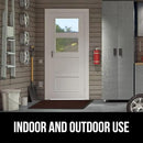 GORILLA GRIP 100% Waterproof All-Season WeatherMax Doormat, 60x24, US Designed Natural Rubber, Stain and Fade Resistant, Low Profile Indoor Outdoor Door Mats, Easy Clean Patio Mat, Coffee Squares by CozyNest Decor