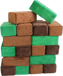 The Original Premium Plush Building Block for Kids - Certified Safe Foam Blocks in Luxuriously Soft Fabric Covers - Set of 24 (Earth) by TinyTreasures Baby Boutique