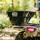Titan Attachments 12 Volt ATV/UTV Broadcast Spreader, 80 LB Capacity, Back or Front Mounting for ATV, UTV, Or Utility Tractor, Lawn and Garden Seed Spreader with Rain Cover by GreenHaven Gardens