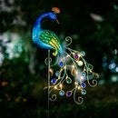 VEWOGARDEN Metal Peacock Solar Garden Lights Stakes - Waterproof Landscape Path Lights for Outdoor Patio Lawn Yard Decorations (38"*14"*2.5")Outdoor by GreenHaven Gardens