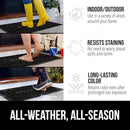 GORILLA GRIP 100% Waterproof All-Season WeatherMax Doormat 35x23, US Designed Natural Rubber, Stain and Fade Resistant, Low Profile Indoor Outdoor Door Mats, Easy Clean Patio Mat, Black Welcome by CozyNest Decor