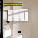 White Laundry Room Cabinets and Storage with 3 Doors and Utility Adjustable Shelf，Gabinetes Para Cocina Cupboard Kitchen Organizers and Storage Pantry Wall Mounted 12.4"D x 35.4"W x 19.7"H by CozyNest Decor