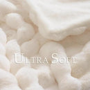 BENVWE Faux Fur Throw Blanket for Couch - Cozy Plush Fluffy Soft Thick Bubble Blanket for Living Room Home Decor - Mothers Day Birthday Gifts for Women, Cream White, 51" x 63" by CozyNest Decor