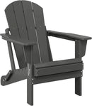 Westin Outdoors Laguna WO Home Outdoor Adirondack Folding Chair Lounger Seat Traditional Retro Home Furniture for Beach, Balcony, Backyard, Lawn, Patio, Pool, Deck, Garden (Gray) by GreenHaven Gardens