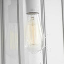 mirrea 18" Classic Outdoor Wall Sconce 1 Light in Matte White Rectangular Metal Frame and Clear Glass Shade Waterproof Porch Light Patio Light Pack of 2 by CozyNest Decor