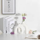 CEMABT Modern Nordic Boho Vase Set - Elegant White Matte Ceramic Home Decor for Living Room, Bookshelf, Mantel, Entryway Table & Console Décor | Shelf Decorations Gift by GreenHaven Gardens