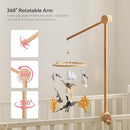 HI BABY MONMENT Crib Mobile Arm - Baby Mobile Hanger with 360° Vertical Adjustment, Stabilizing Attachment for Added Safety, Mobile Arm for Crib, Sturdy & Secure Design for Nursery Mobile by TinyTreasures Baby Boutique